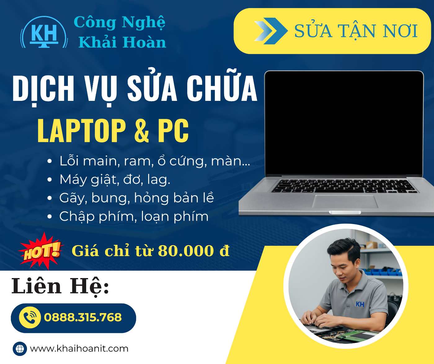 Dịch vụ sửa chữa máy tính tại Hải Phòng