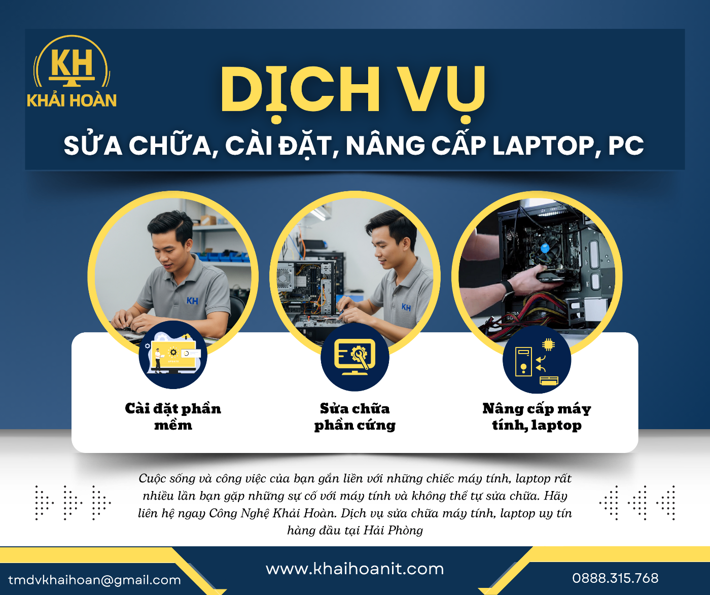 Sửa máy tính Uy tín tại Hải Phòng