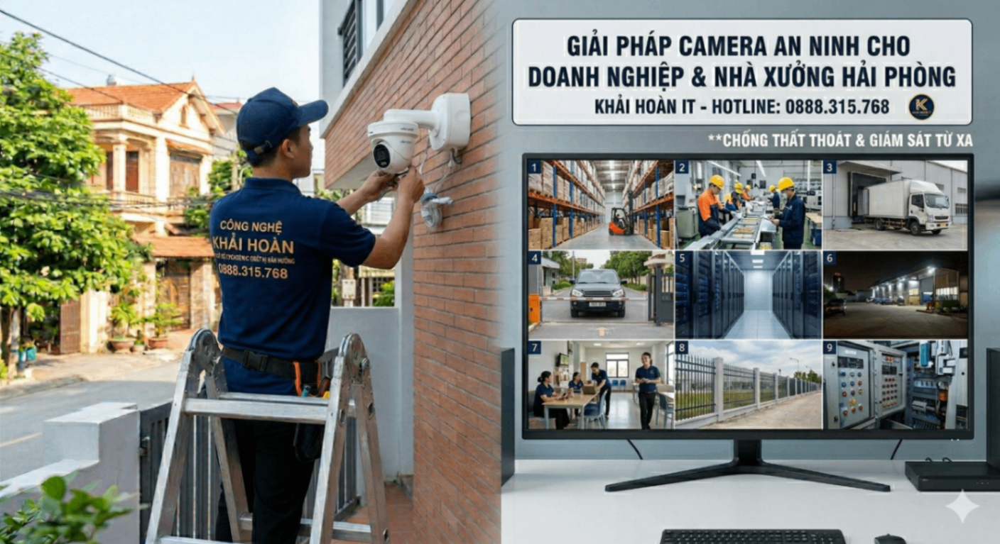 Chống Thất Thoát & Giám Sát Từ Xa: Giải Pháp Camera Toàn Diện Cho Nhà Xưởng, Kho Bãi Tại Hải Phòng