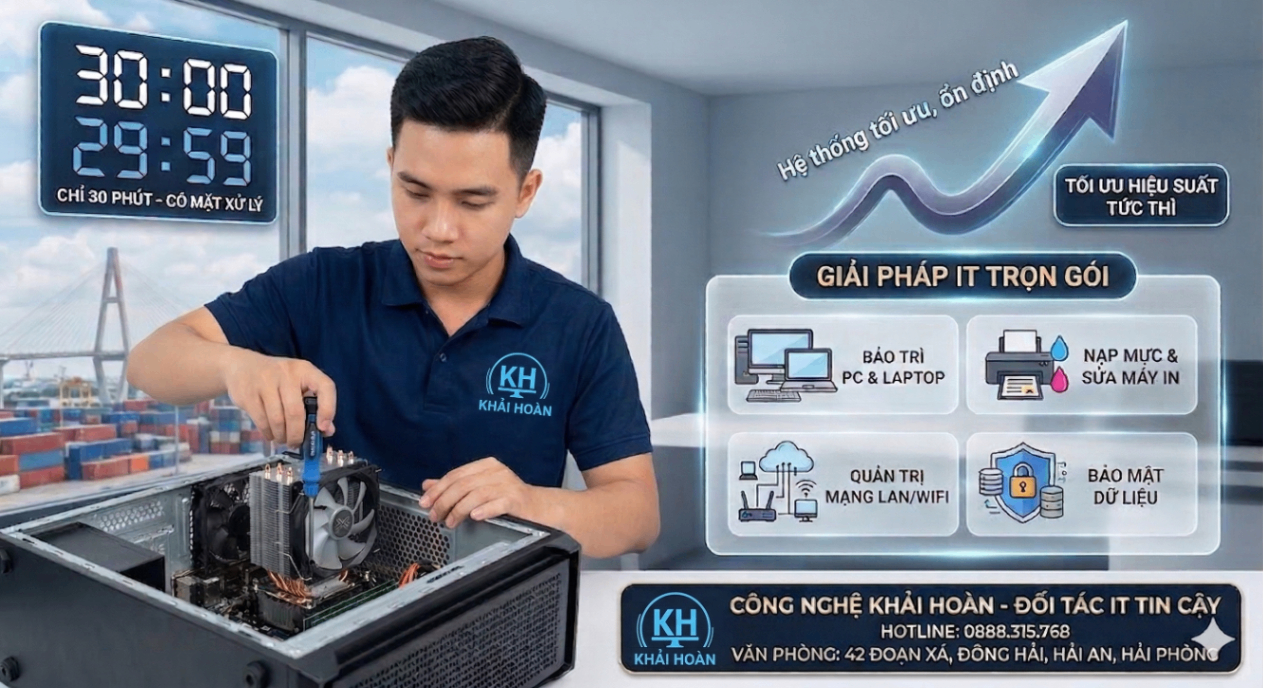 Giải Pháp IT Trọn Gói Cho Doanh Nghiệp - Xử lý Cấp Tốc, Chỉ 30 Phút Tối Ưu Hiệu Suất Tức Thì (Bảo trì máy tính/máy in văn phòng)