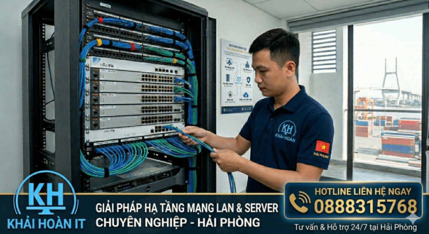 Nâng Cấp Hạ Tầng Mạng LAN & Server: Bứt Phá Tốc Độ, Bảo Mật Dữ Liệu Cho Doanh Nghiệp Hải Phòng
