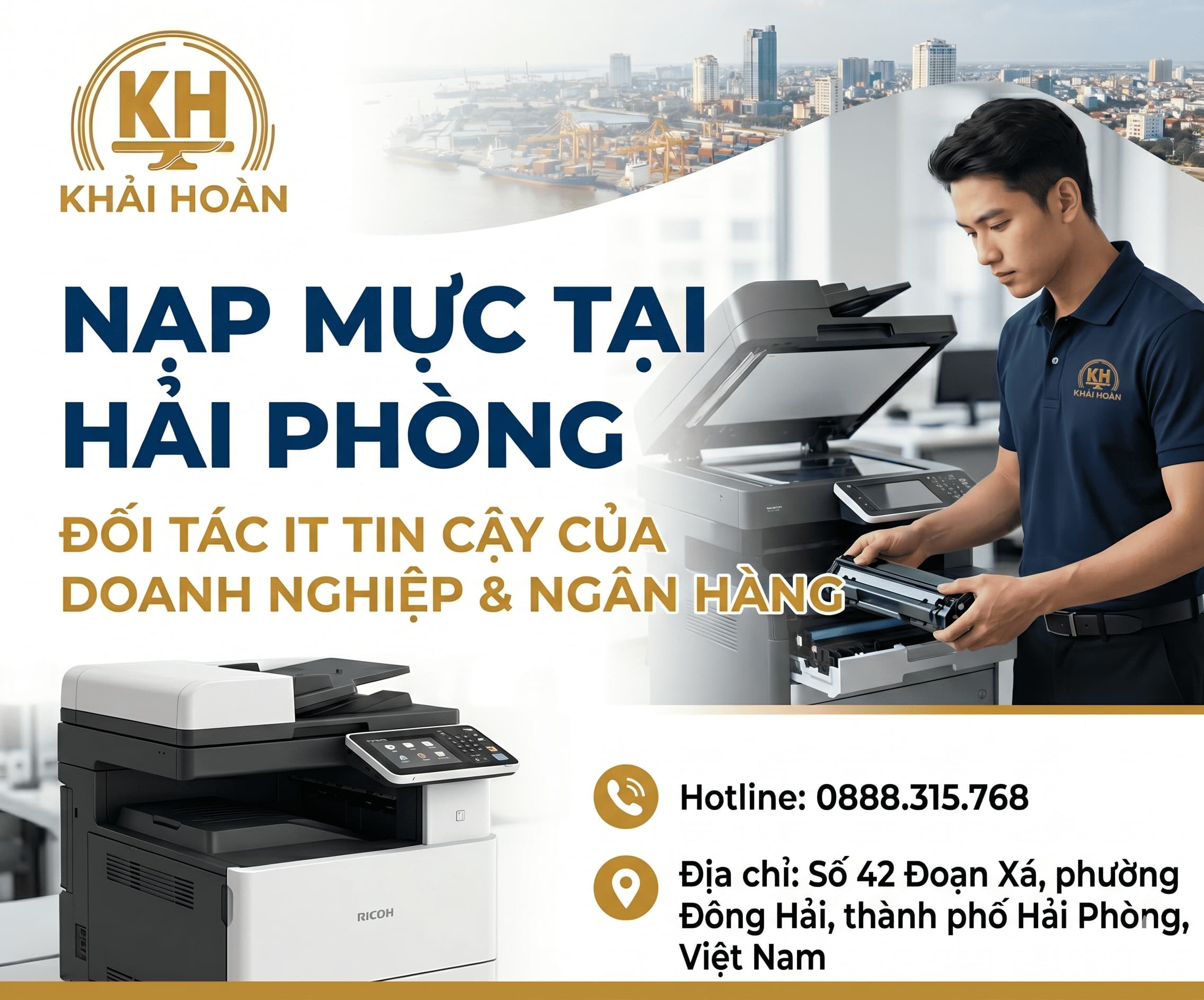 Nạp Mực Tại Hải Phòng: Đối Tác IT Tin Cậy Của Doanh Nghiệp & Ngân Hàng