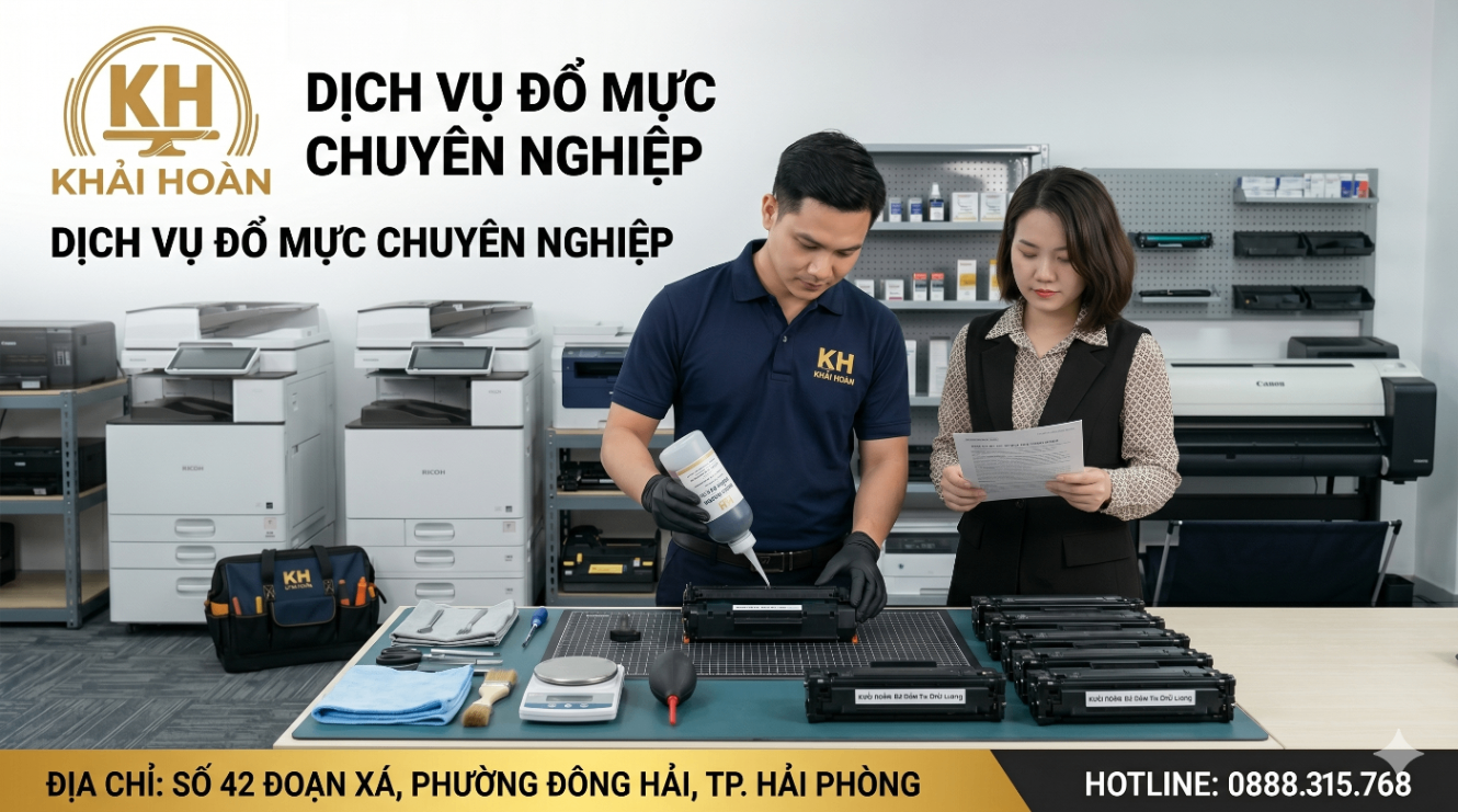 Dịch Vụ Đổ Mực Máy In Tận Nơi Chuyên Nghiệp Tại Hải Phòng | Có Mặt Sau 30 Phút