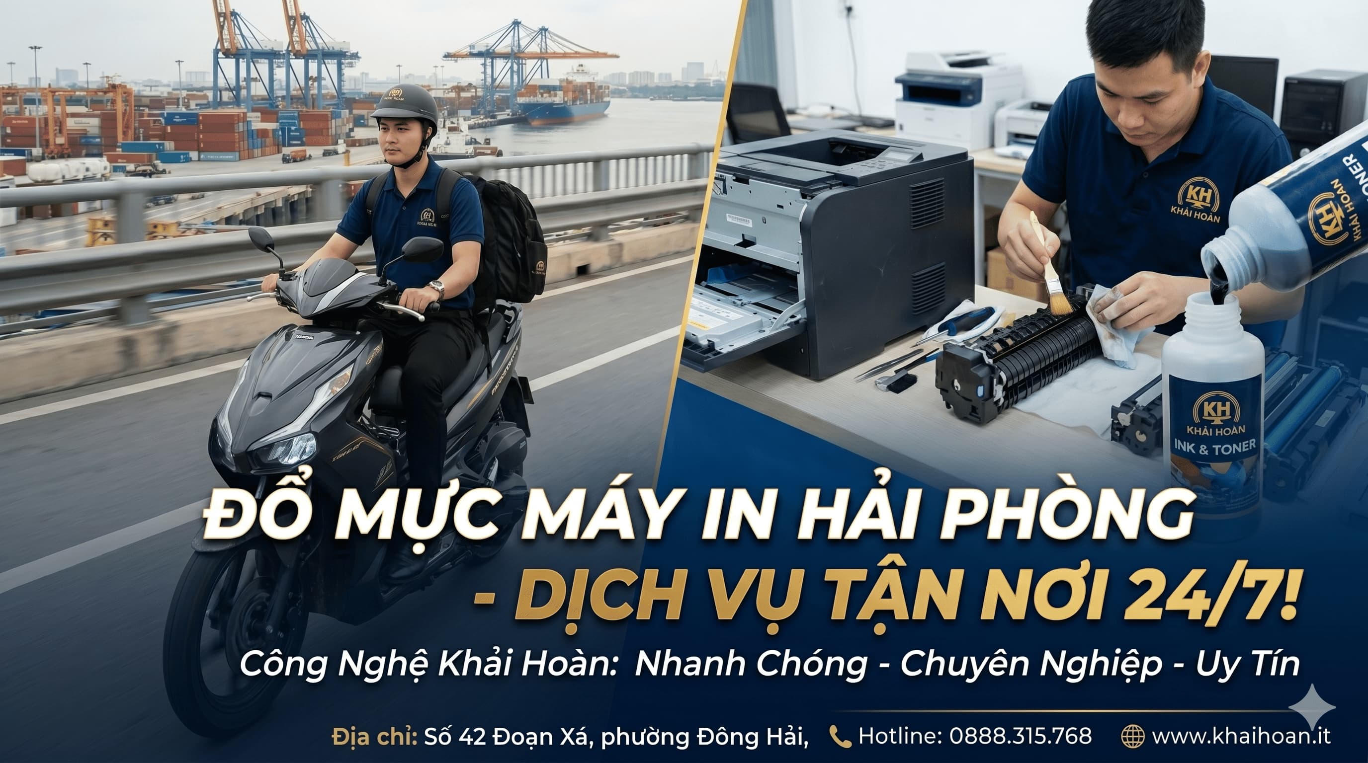 Đổ mực máy in tại Hải Phòng